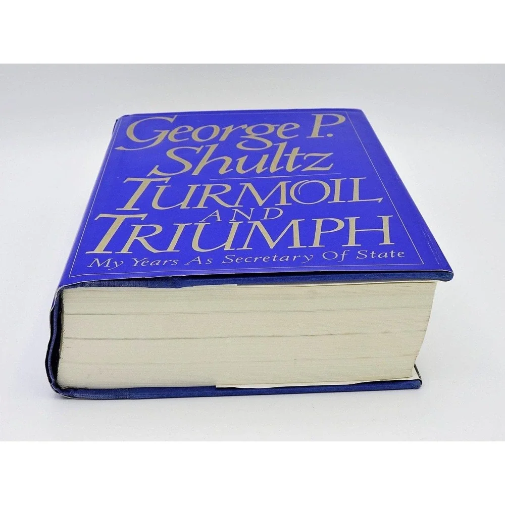 Signed‎ George P. Shultz Turmoil and Triumph 1st Ed +1994 Castle Harlan Letter